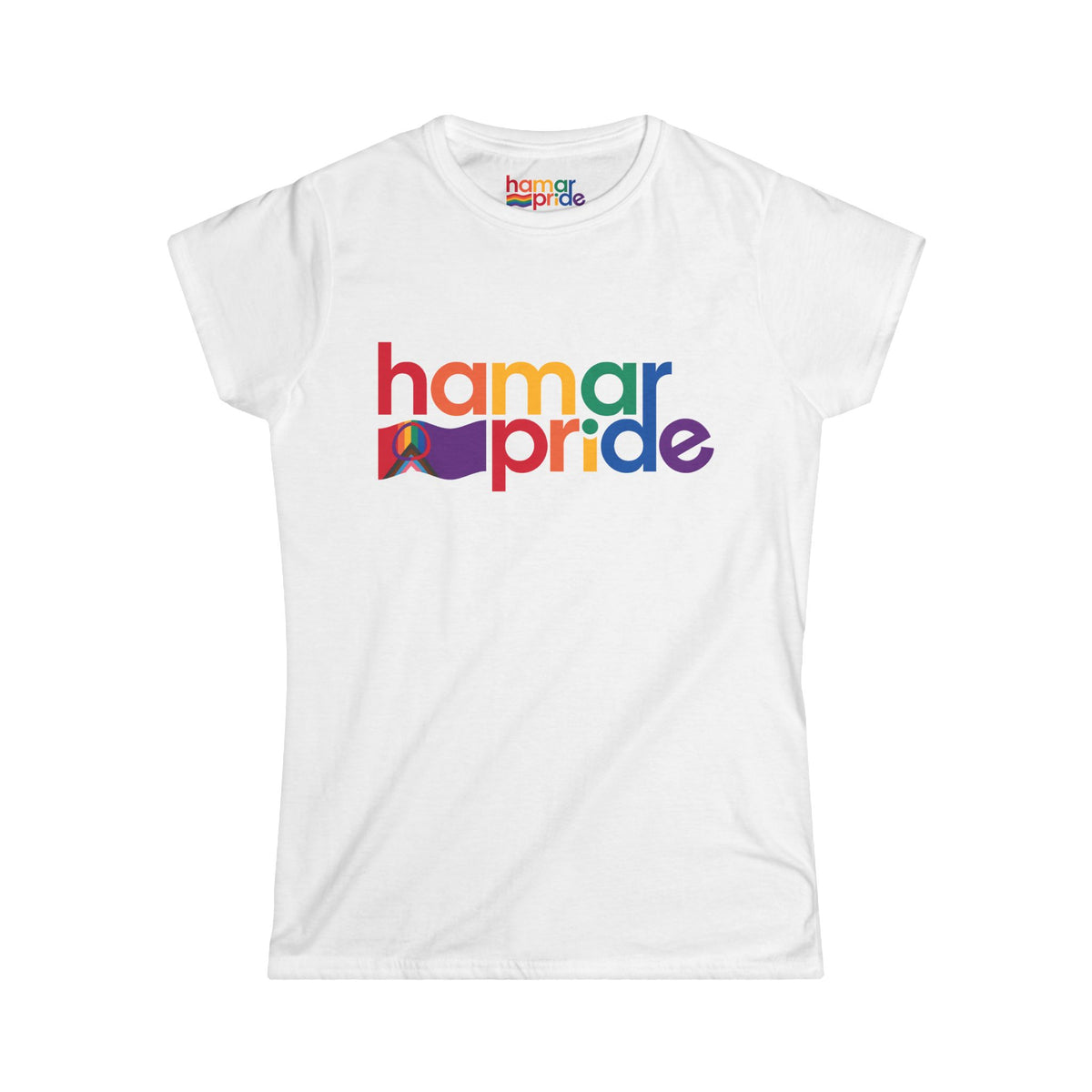 Hamar Pride Women's Softstyle Tee - Sampi Queer Pride