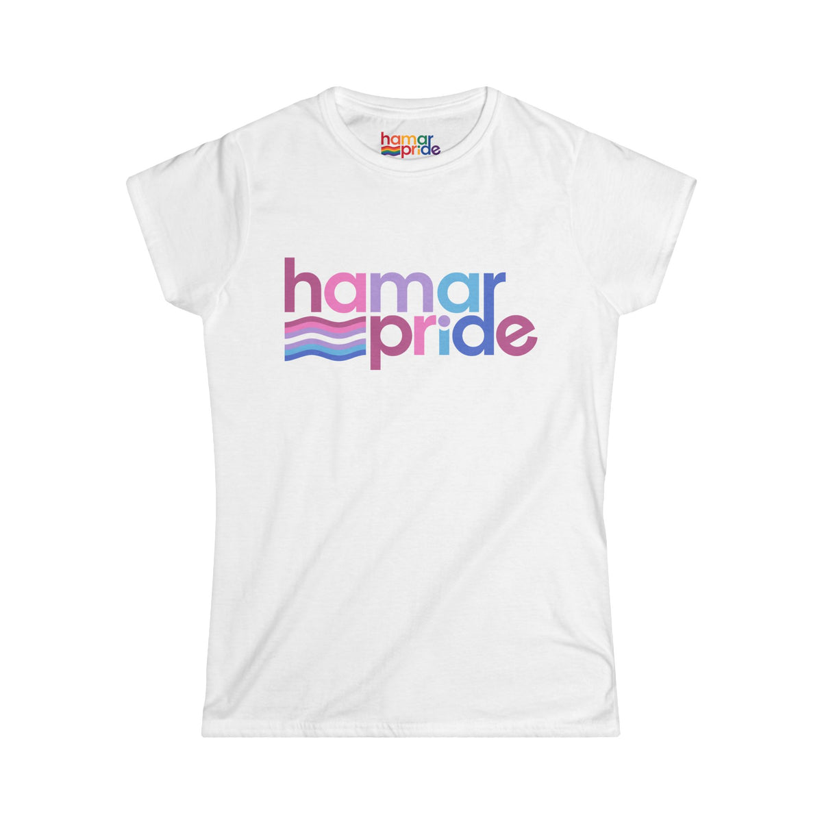 Hamar Pride Women's Softstyle Tee - Bigender Pride