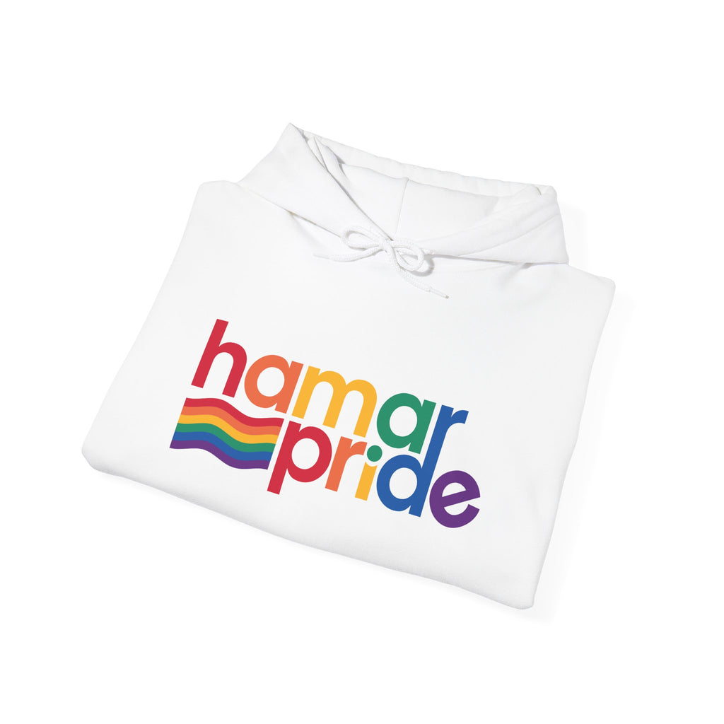 Hamar Pride Hoodie — Rainbow Logo LGBTQ+ Celebration Pullover