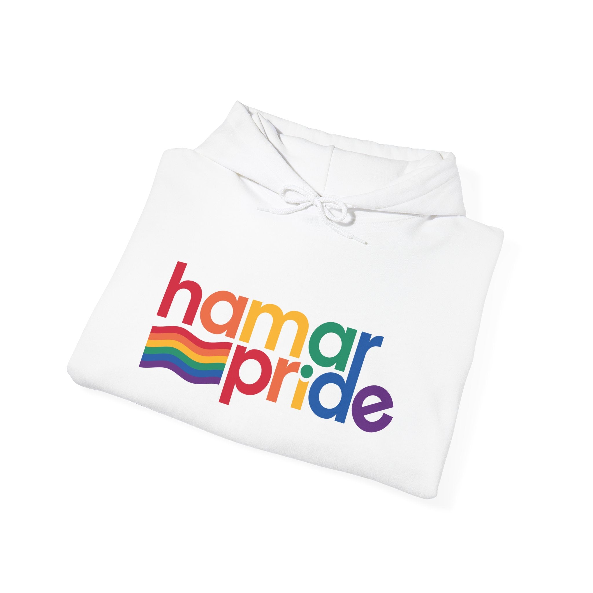 Hamar Pride Hoodie — Rainbow Logo LGBTQ+ Celebration Pullover