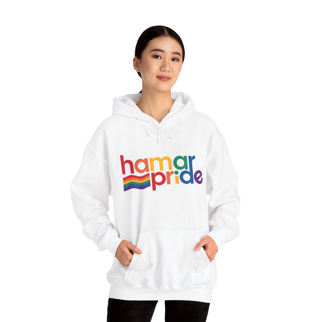 Hamar Pride Hoodie — Rainbow Logo LGBTQ+ Celebration Pullover