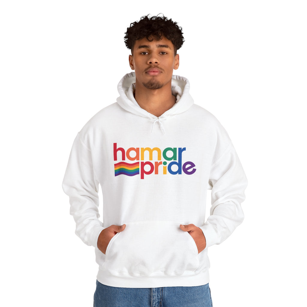 Hamar Pride Hoodie — Rainbow Logo LGBTQ+ Celebration Pullover