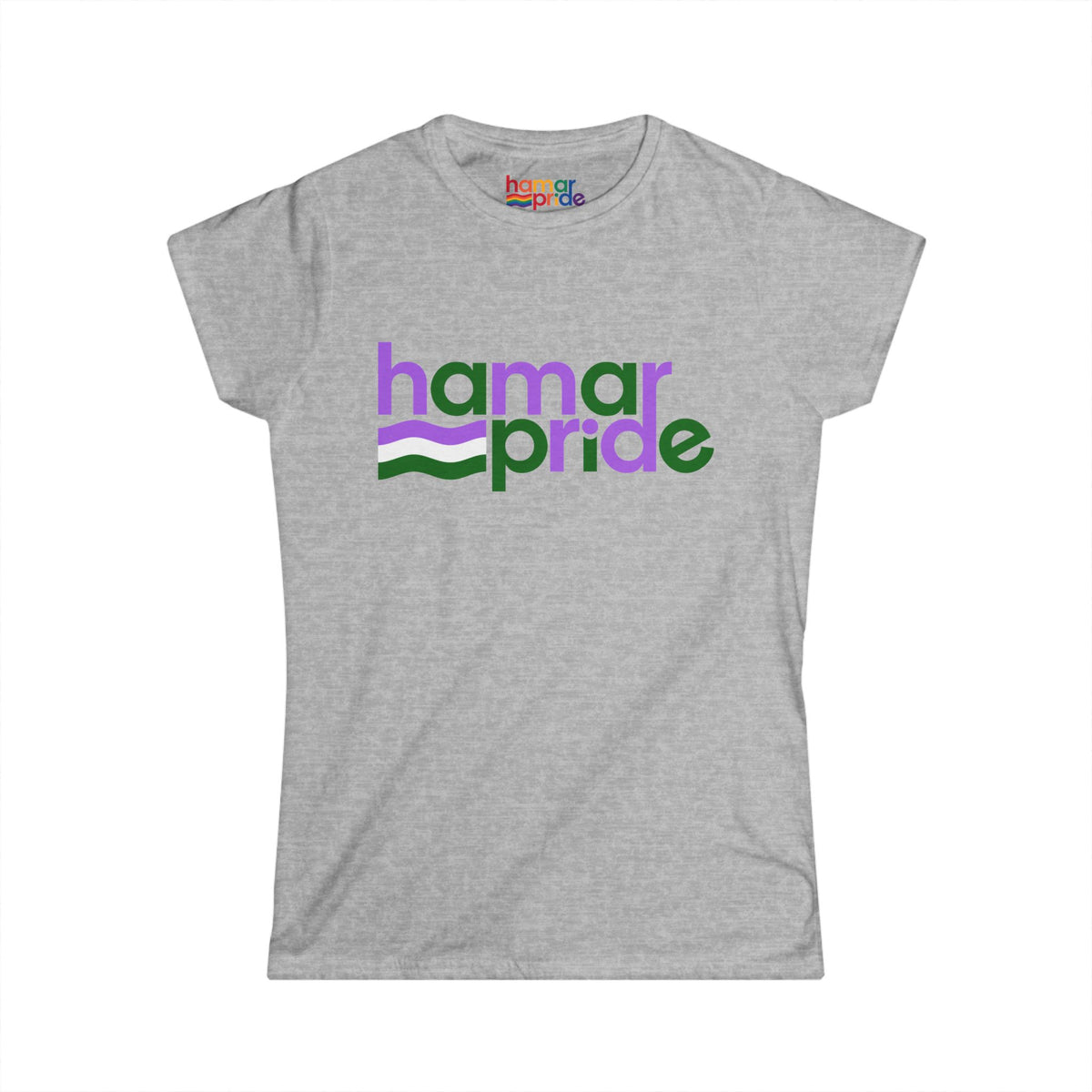 Hamar Pride Women's Softstyle Tee - Genderqueer Pride