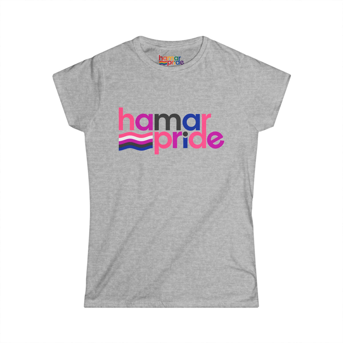 Hamar Pride Women's Softstyle Tee - Genderfluid Pride
