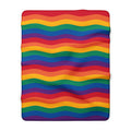 Hamar Pride Rainbow Sherpa Blanket — Cozy Colorful Fleece Throw