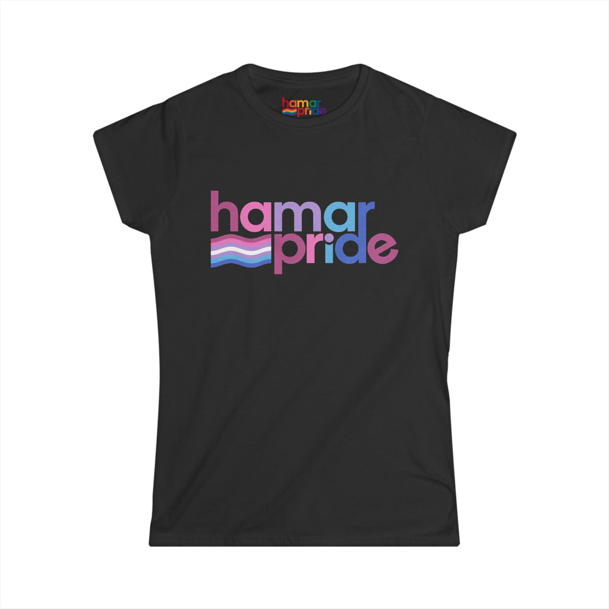 Hamar Pride Women's Softstyle Tee - Bigender Pride