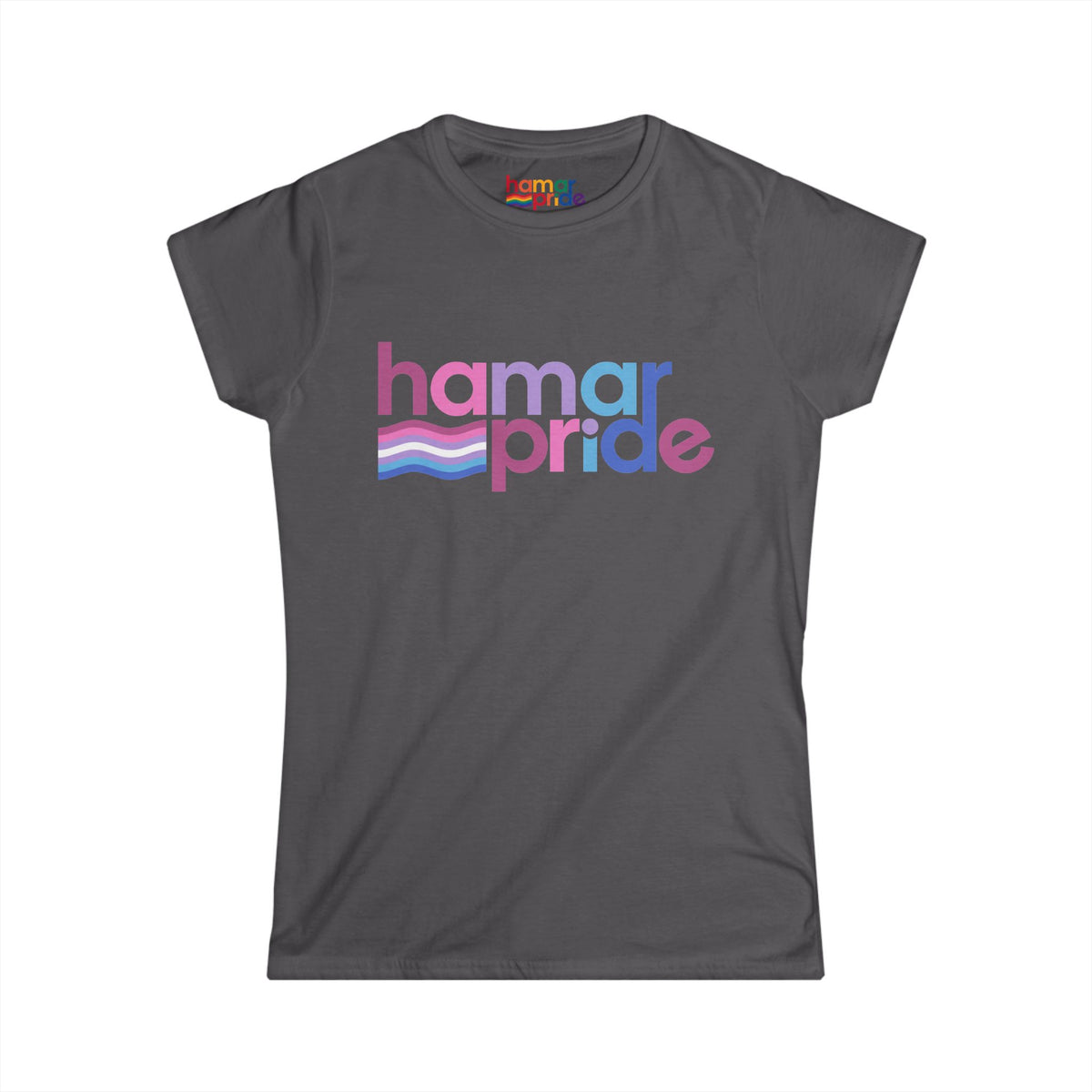 Hamar Pride Women's Softstyle Tee - Bigender Pride