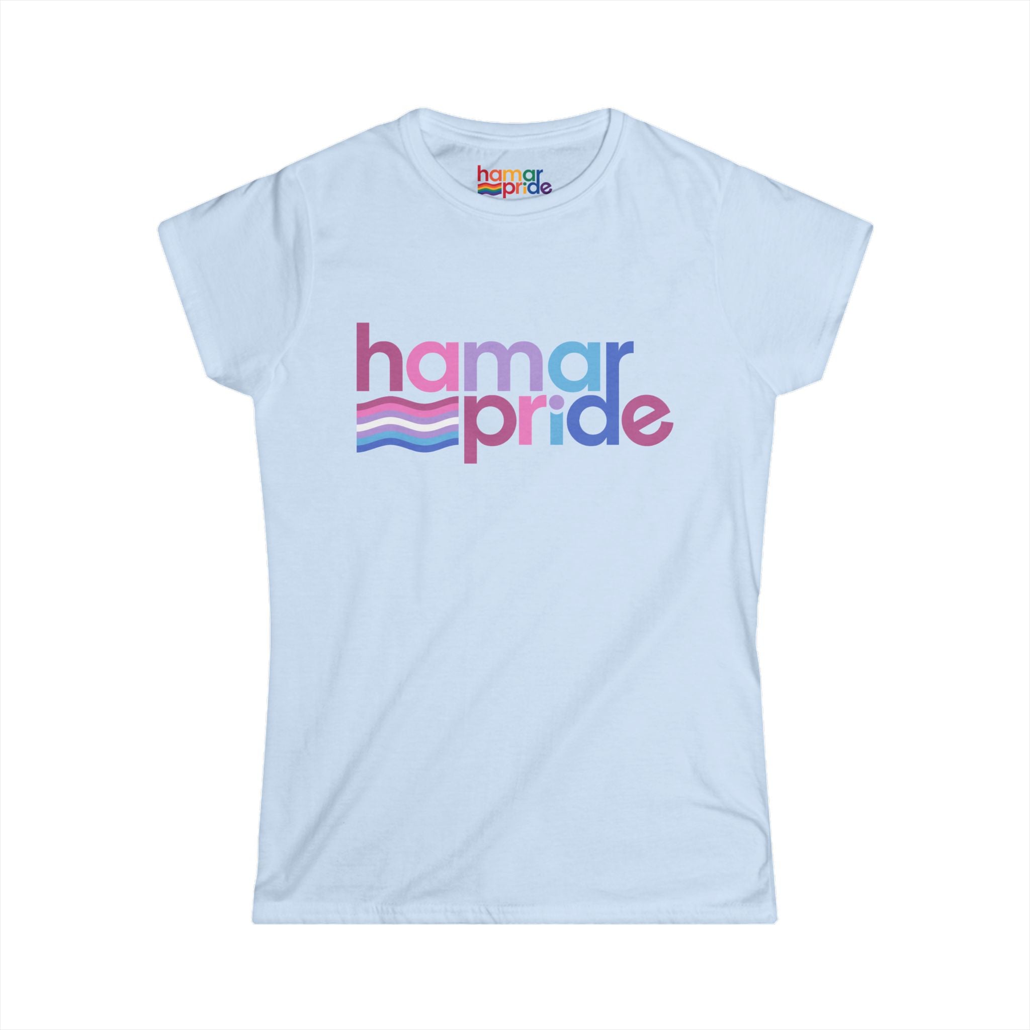 Hamar Pride Women's Softstyle Tee - Bigender Pride