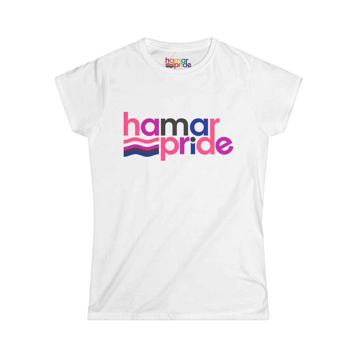 Hamar Pride Women's Softstyle Tee - Genderfluid Pride