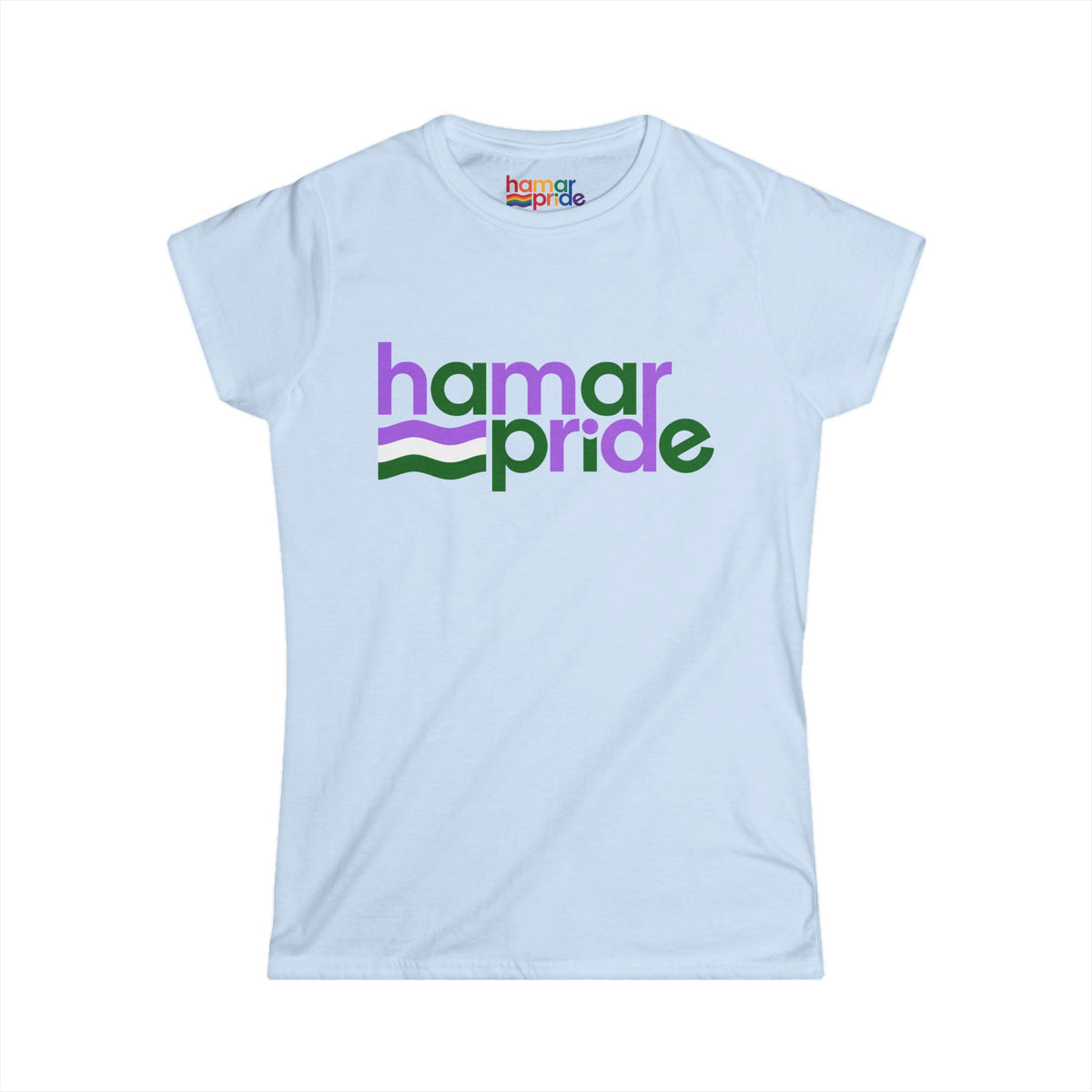 Hamar Pride Women's Softstyle Tee - Genderqueer Pride